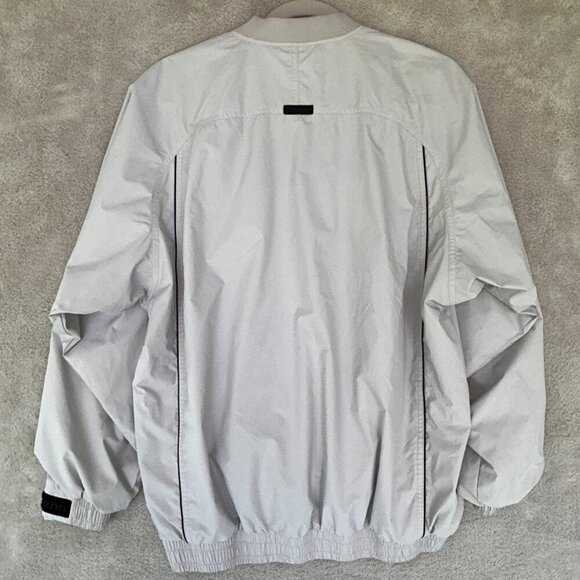 Mizuno Performance Wear Mens M Gray Windbreaker Chest 44 Wrist Closures - Picture 10 of 16